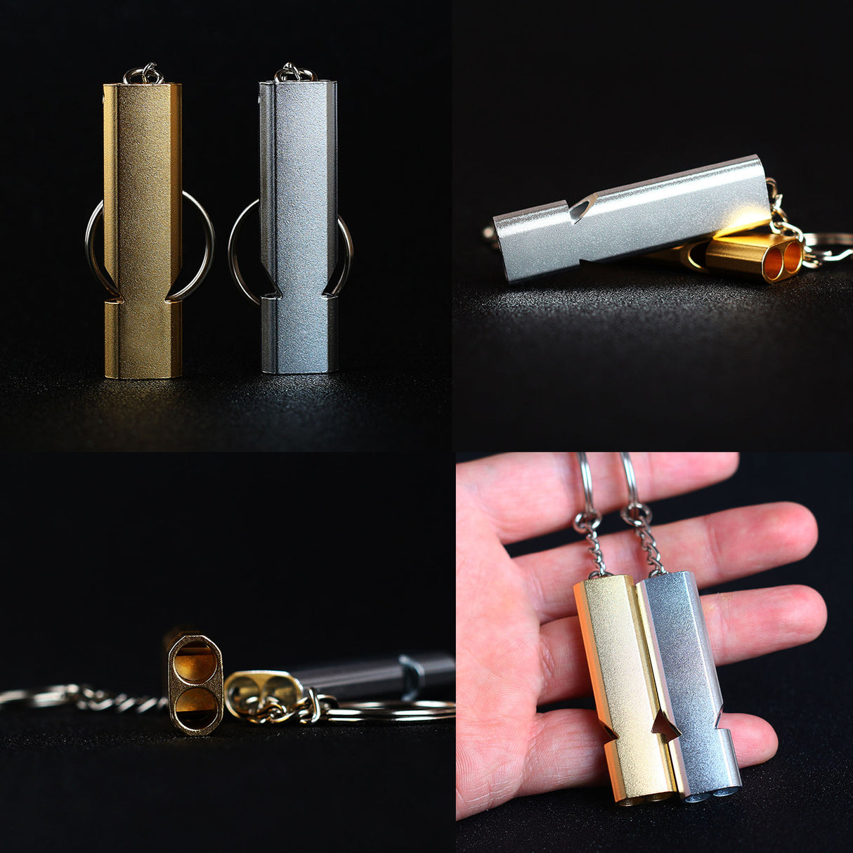 Sifflet d'urgence à double tube 