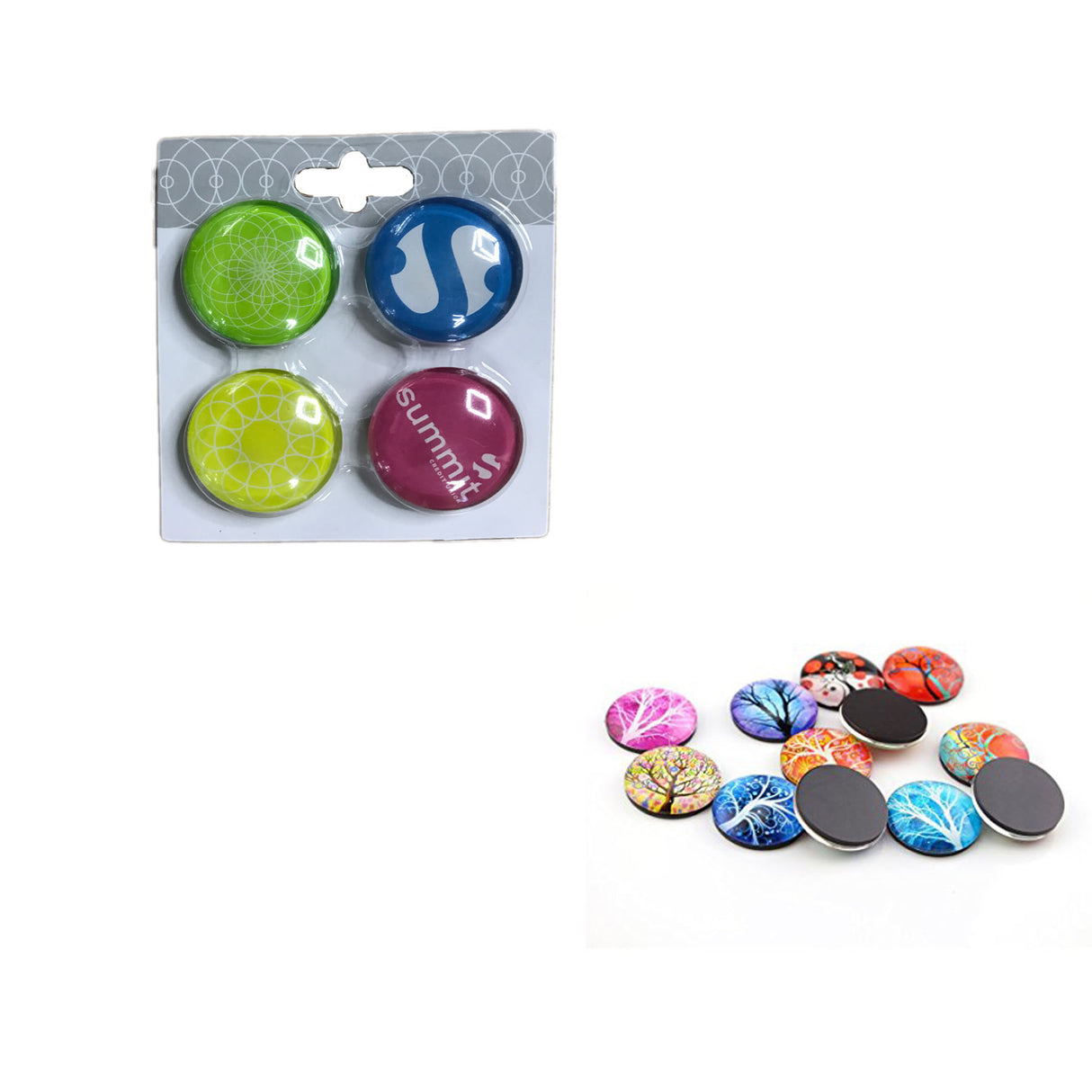 Glass Fridge Magnets Set