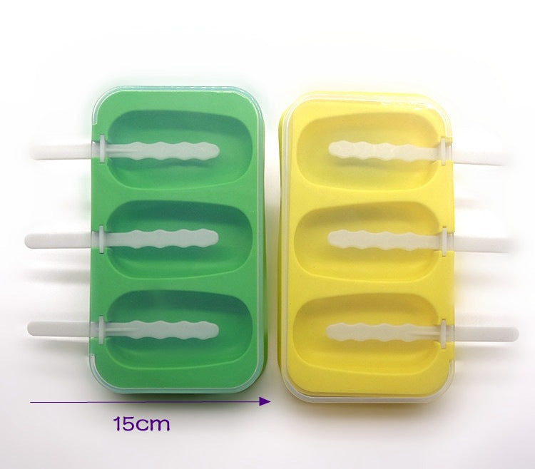 Molde de silicona para helado de 3 cavidades 