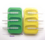 Molde de silicona para helado de 3 cavidades 