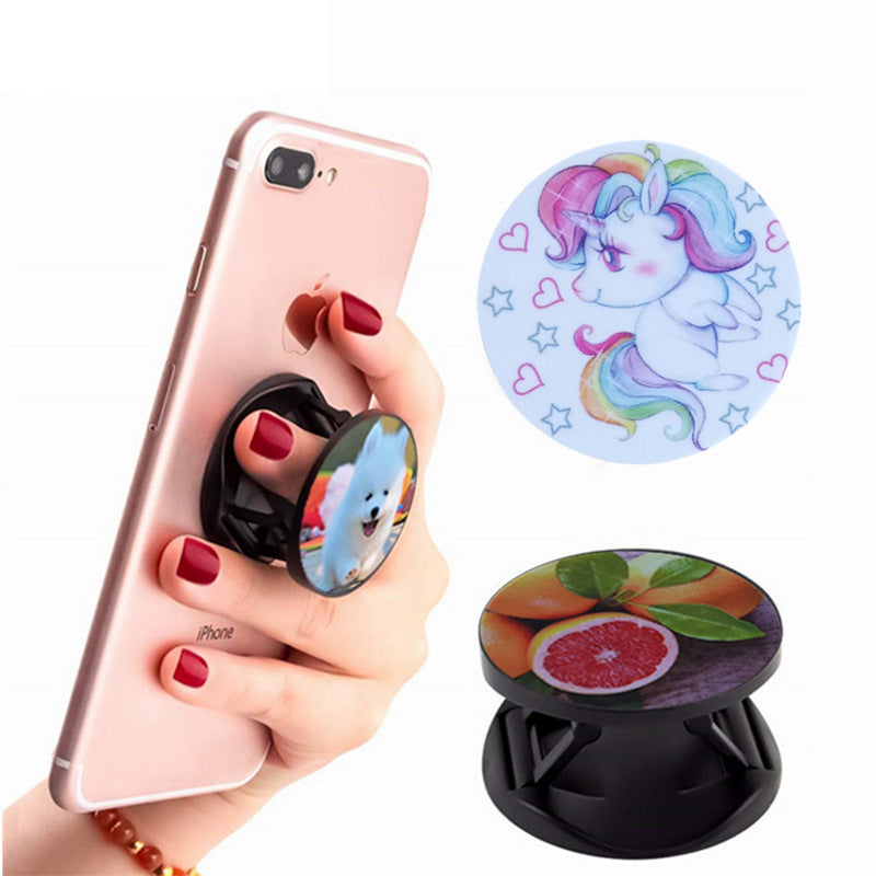 Support rond pour téléphone avec poignée 