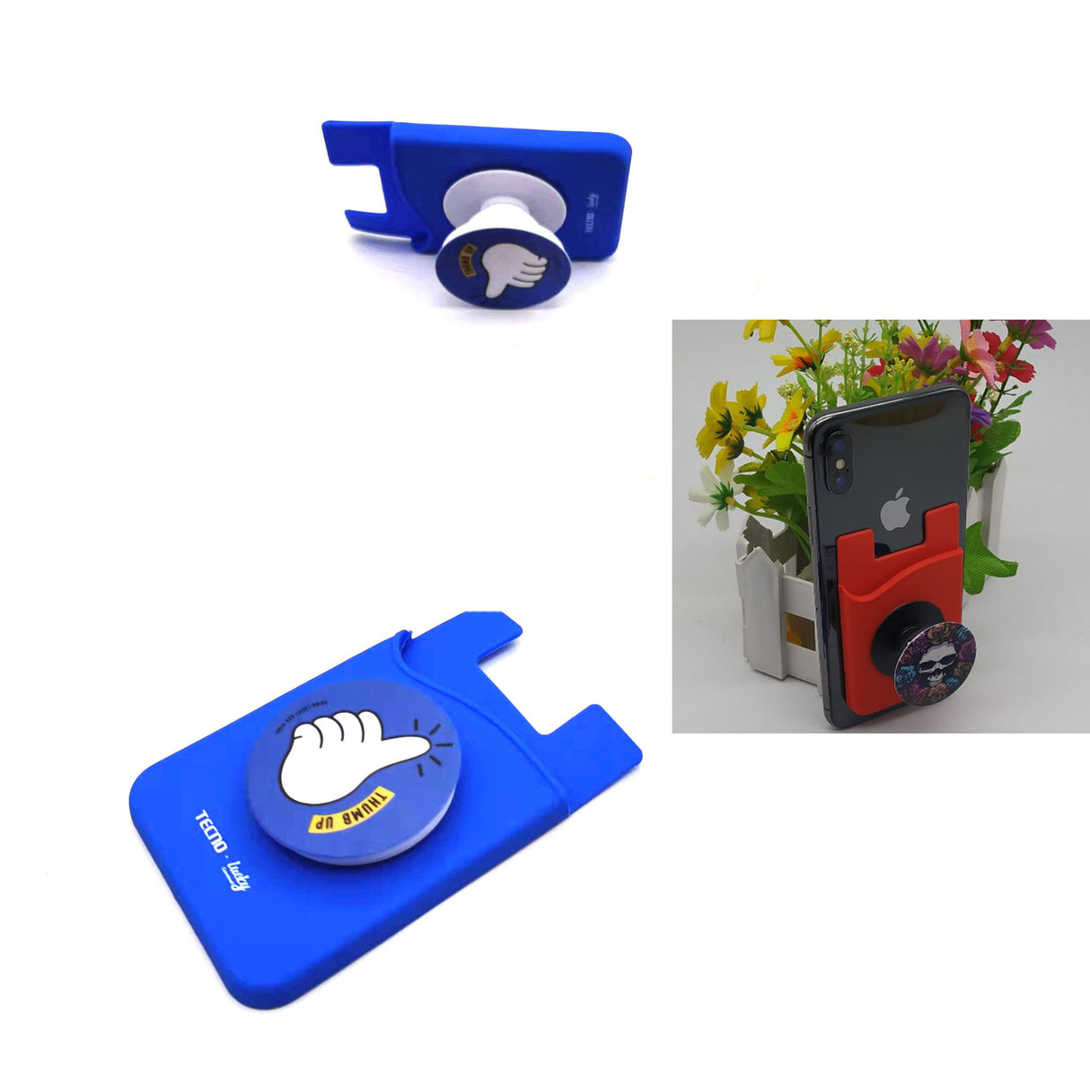 Silicone Phone Wallet Socket