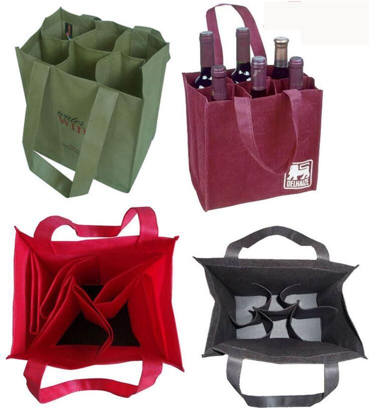 Wine Tote Bag With Divider