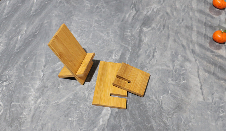 Support de téléphone portable en bois de style chaise 