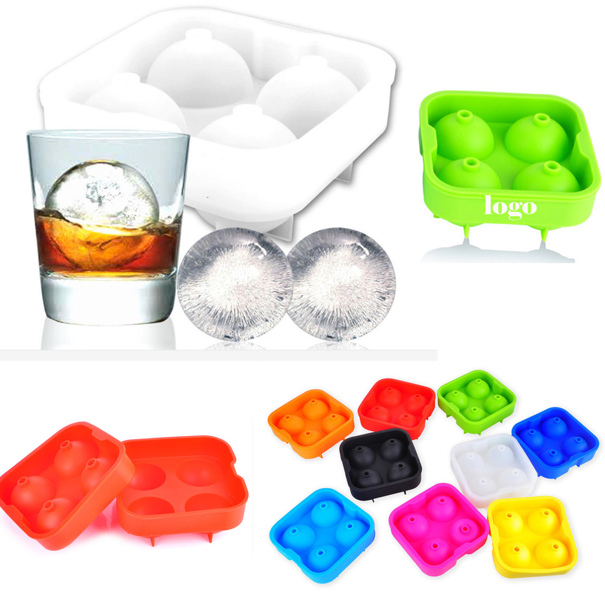 Bandeja de hielo de silicona 
