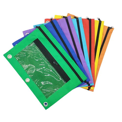 Trousse à crayons zippée avec fenêtre 