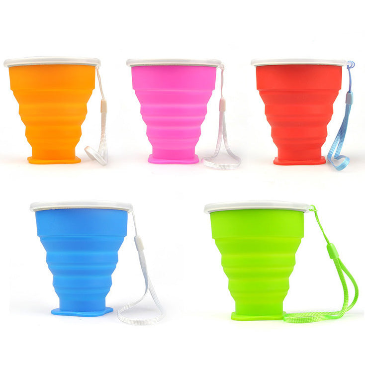 Vaso de viaje plegable de silicona 