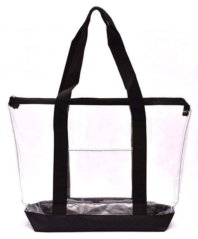 Zippered Clear Tote Bag