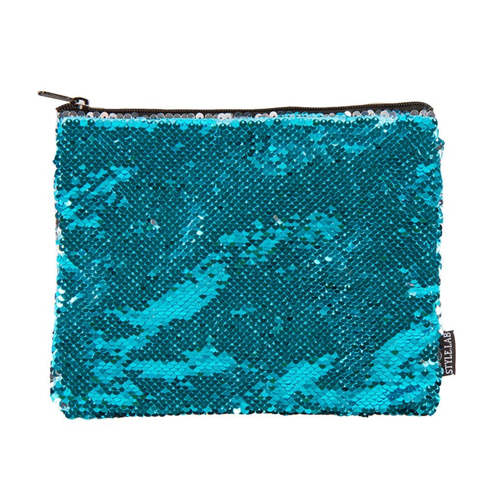 Estuche de maquillaje con lentejuelas de sirena 