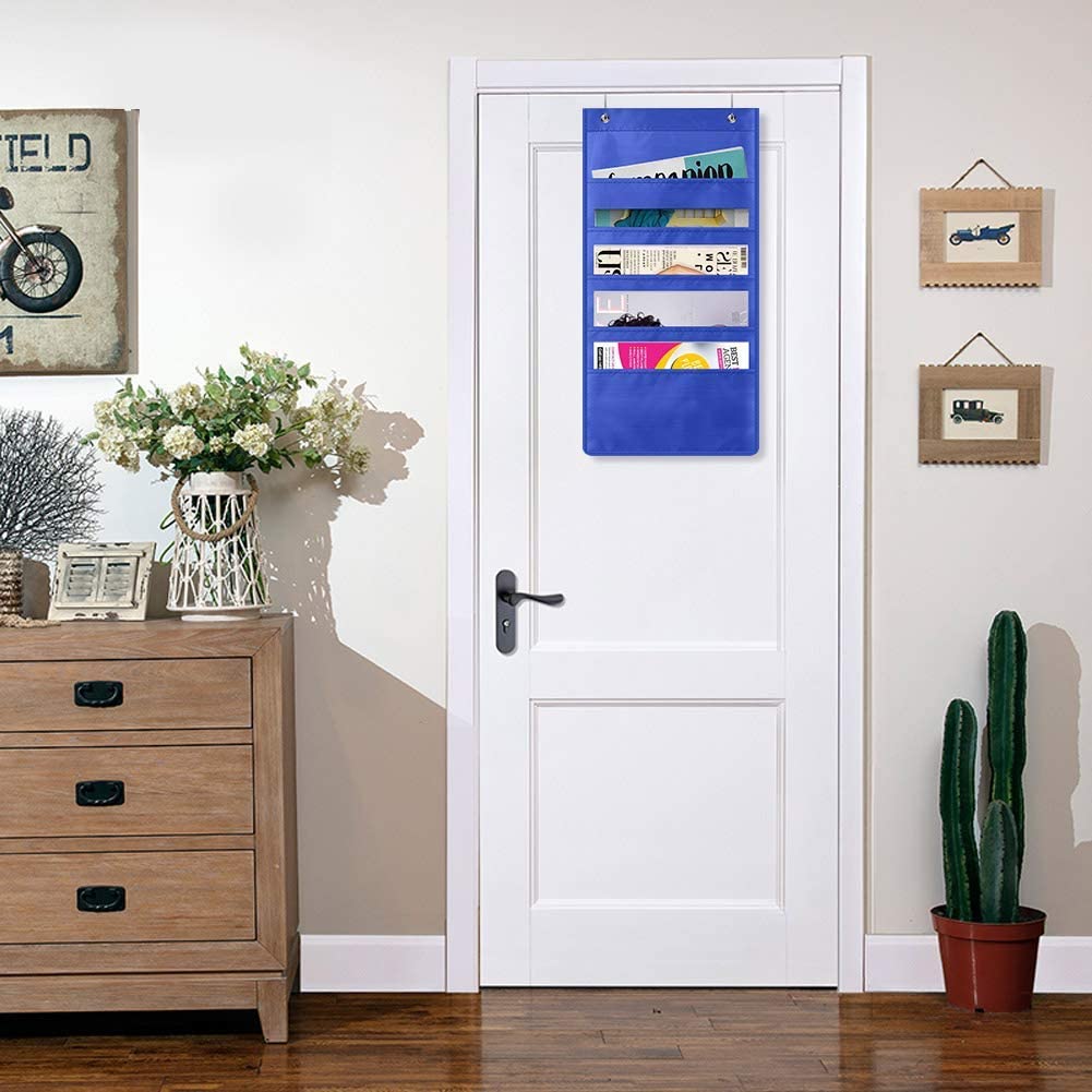 5 Pocket Hanging Wall Door File Organizer