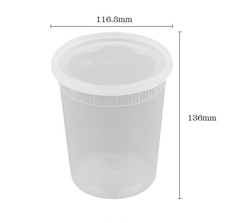 32 Oz Plastic Deli Food Storage Container - Yorkn Inc✅