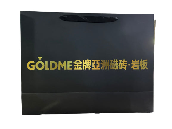 Bolsas de regalo de papel negro con impresión de papel de aluminio 