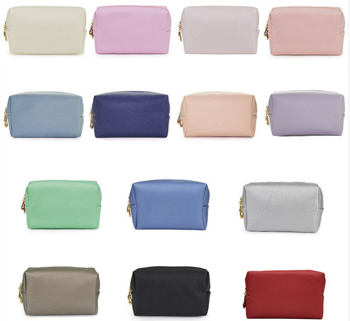 Trousse de maquillage en cuir synthétique 