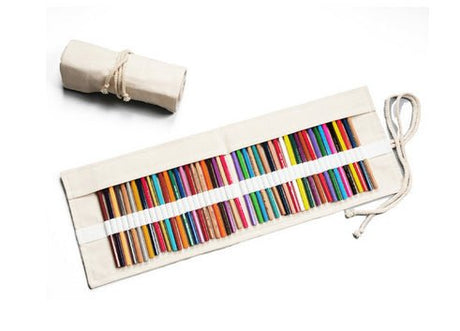 36 Holes Custom Canvas Roll Up Pencil Holder - Yorkn Inc✅