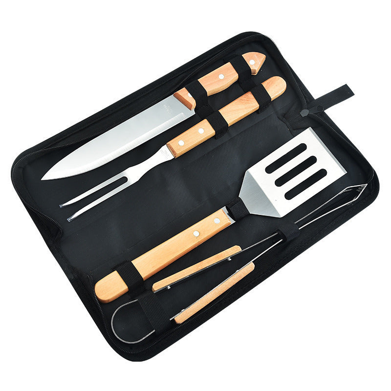 4pcs Portable Grill Tool With Case