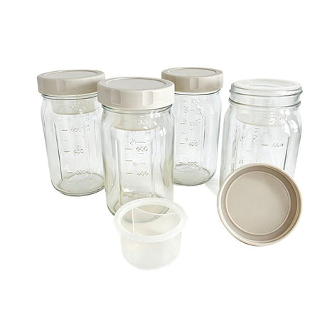 4 Pack Glass Salad Jars - Yorkn Inc✅