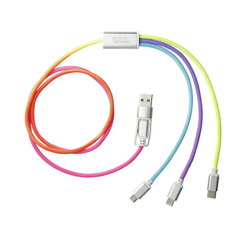 5-in-1 Charging Cables - Rainbow