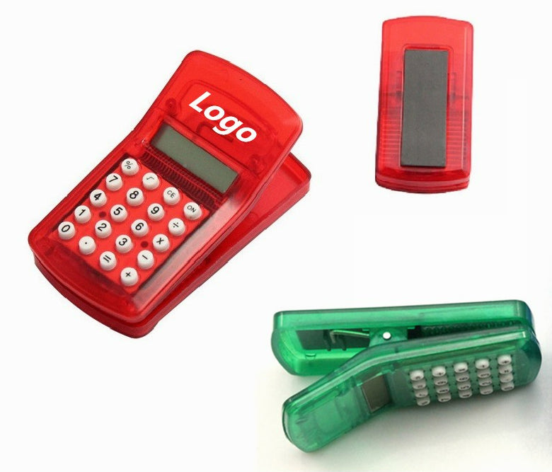 Calculadora mini de bolsillo con clip magnético 