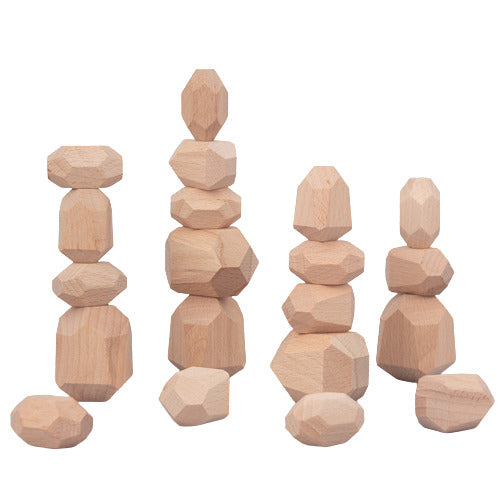 Piedras de equilibrio apilables de madera 
