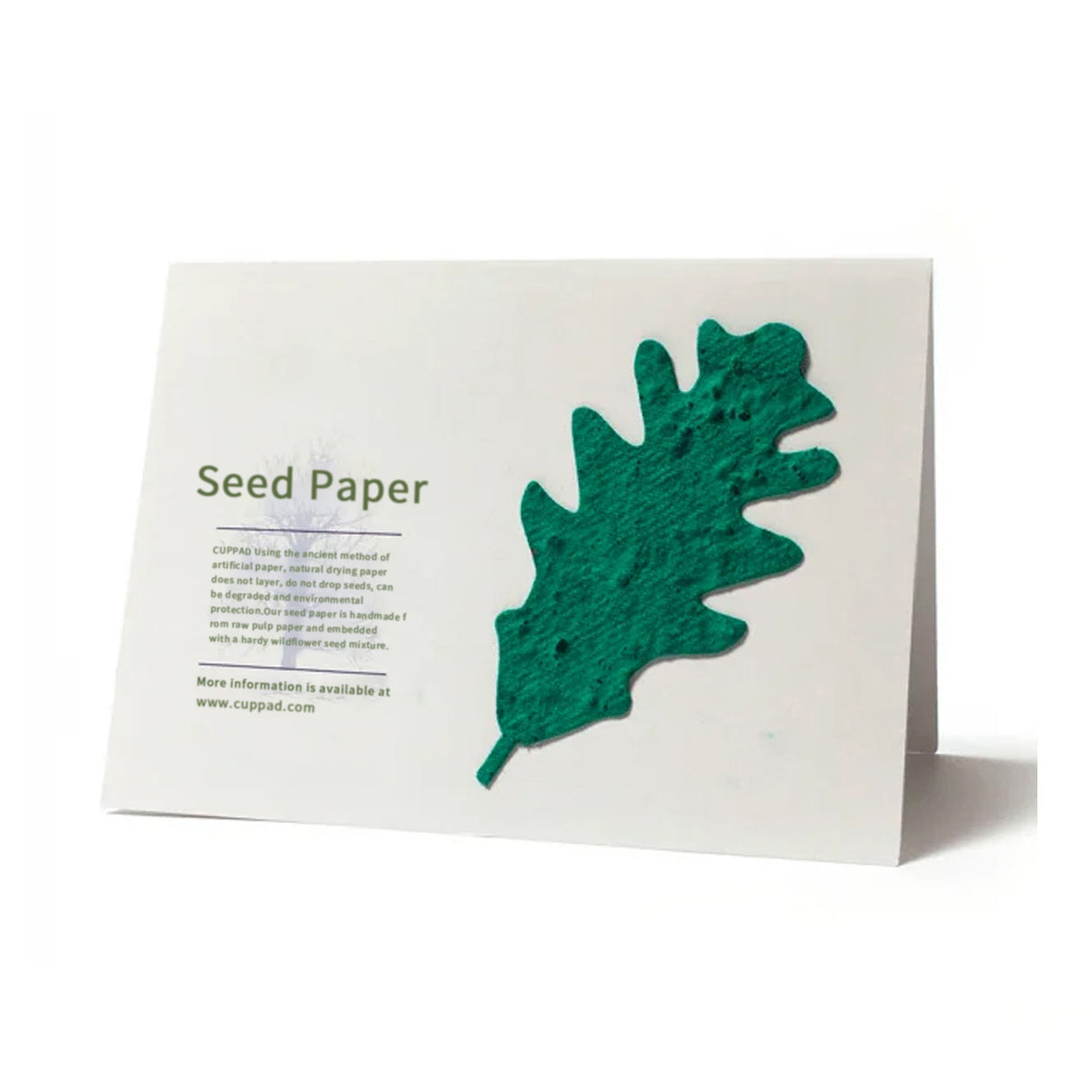 Tarjeta plegable de papel con semillas 