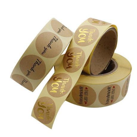 500pcs Kraft Label Stickers - Yorkn Inc✅