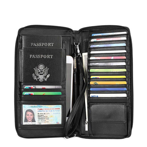 Sac à passeport antivol avec brosse 