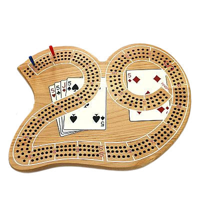 Échiquier en bois de cribbage 