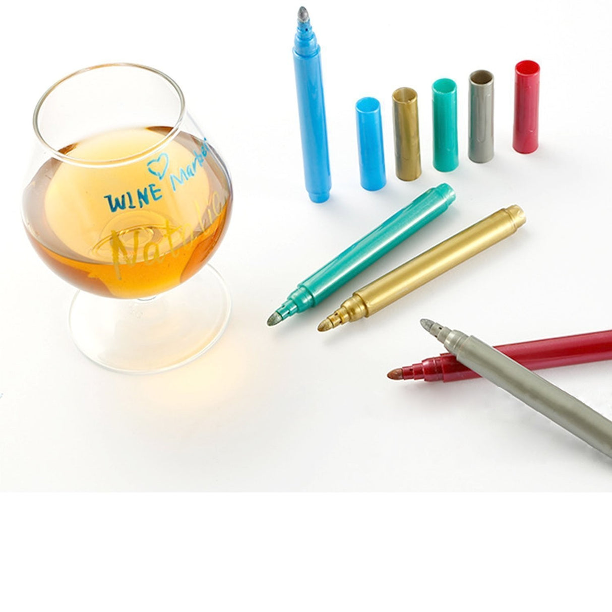 Stylo en verre à vin rouge 