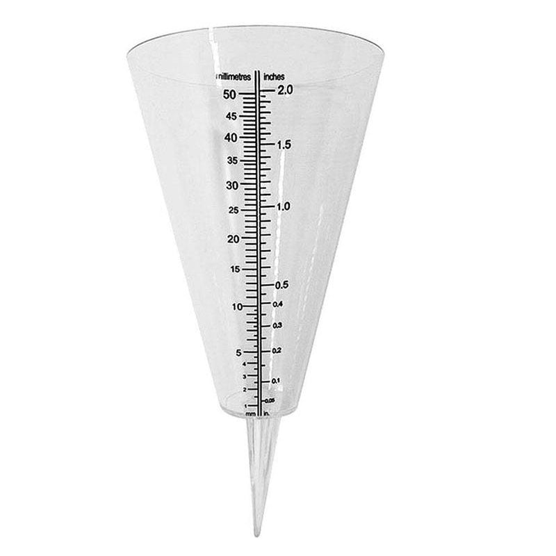 Clear Plastic Conical Rain Gauge