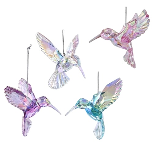 Colgantes de colibrí transparentes 