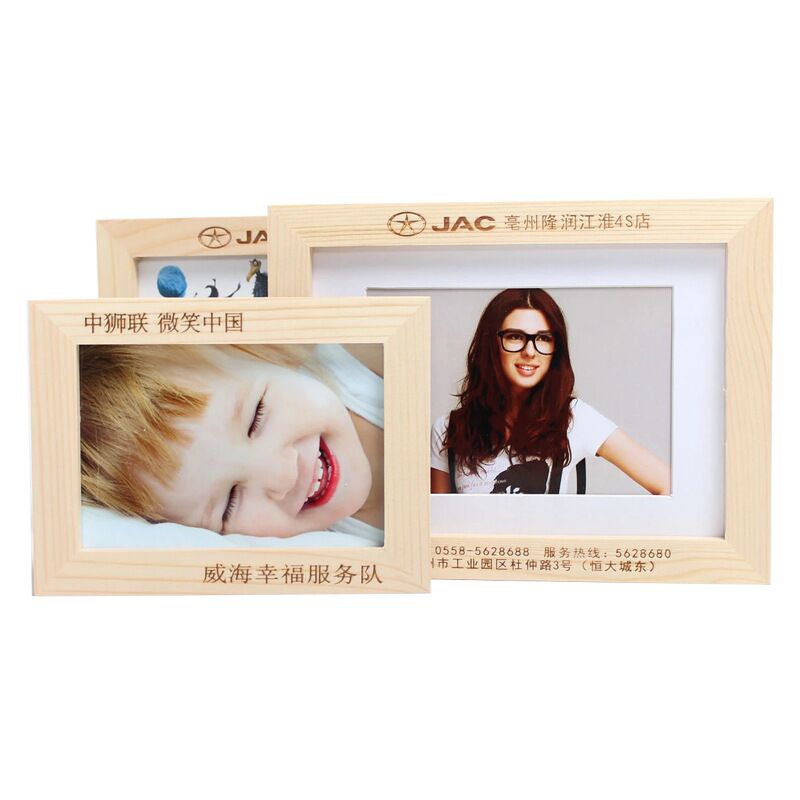 Cadre photo de bureau en bois 4x6 