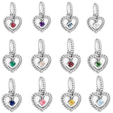 Piedra de nacimiento de doce colores con cadena como conjunto para collar