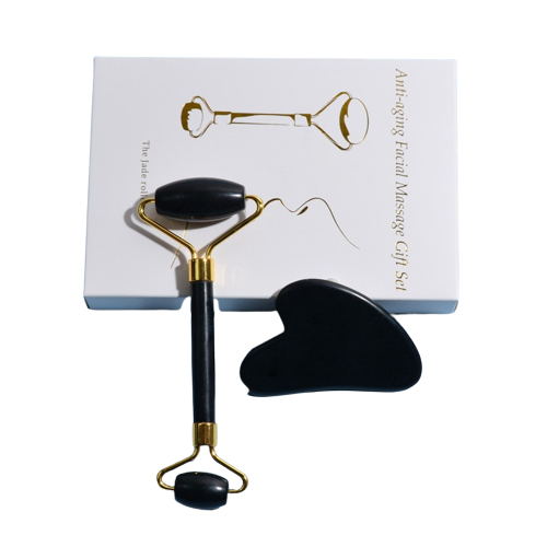 Rouleau facial noir et Gua Sha 