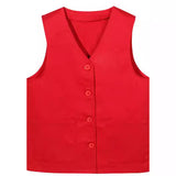 Twill Flat Button Work Vest