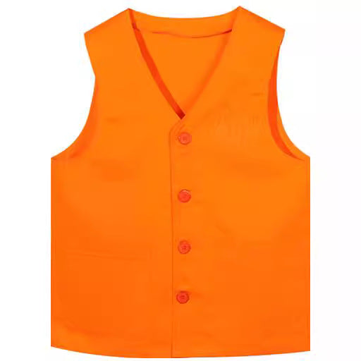Twill Flat Button Work Vest