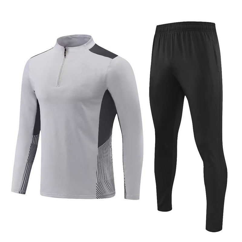 Conjunto de sudadera con capucha y media cremallera 