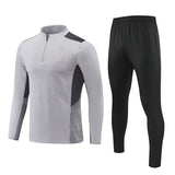 Conjunto de sudadera con capucha y media cremallera 