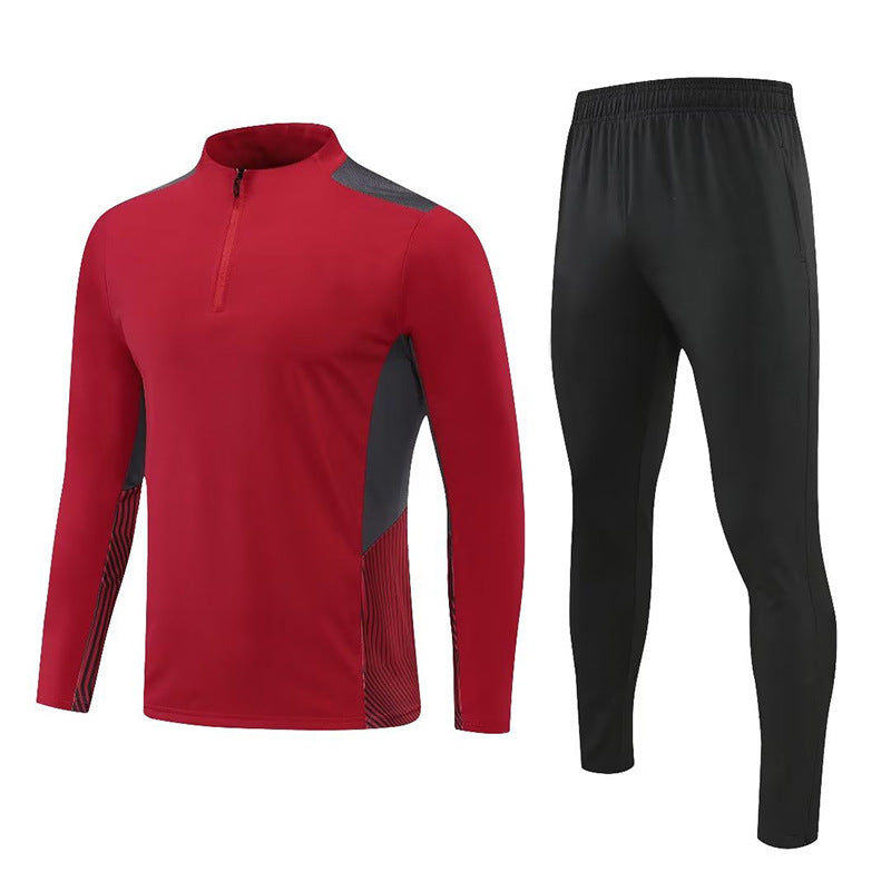 Conjunto de sudadera con capucha y media cremallera 