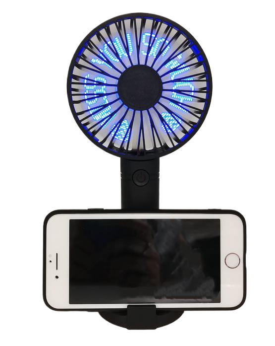 Support de téléphone avec ventilateur à LED 