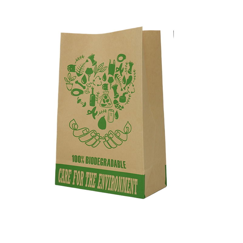 Bolsa de basura desechable de papel kraft 