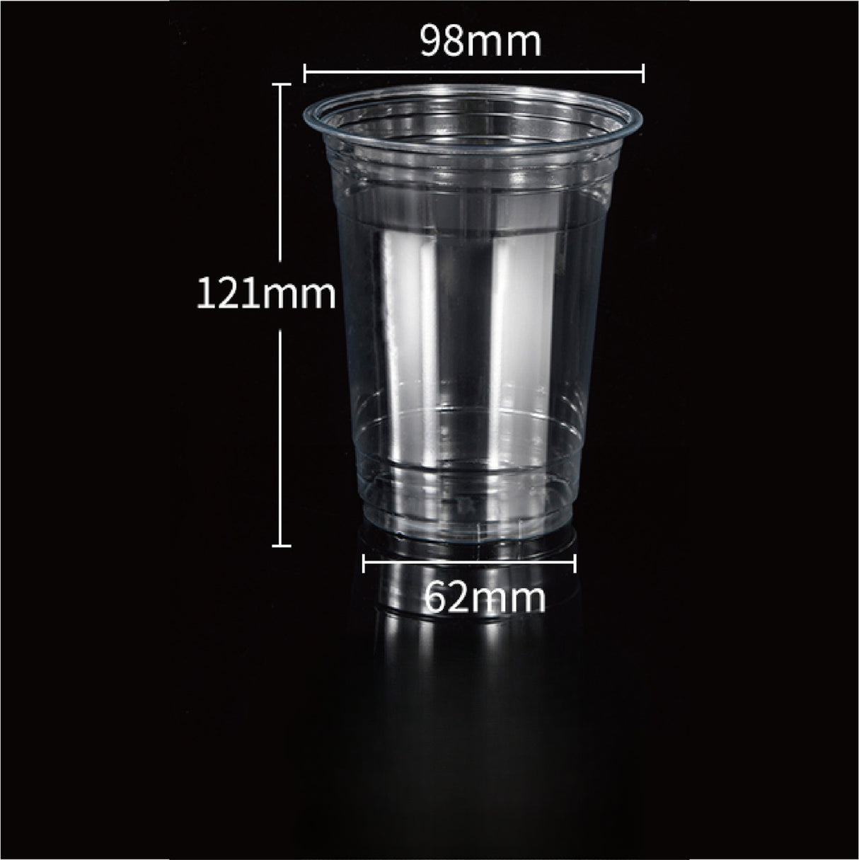 Gobelet en plastique de 16 oz avec couvercle à grand trou 