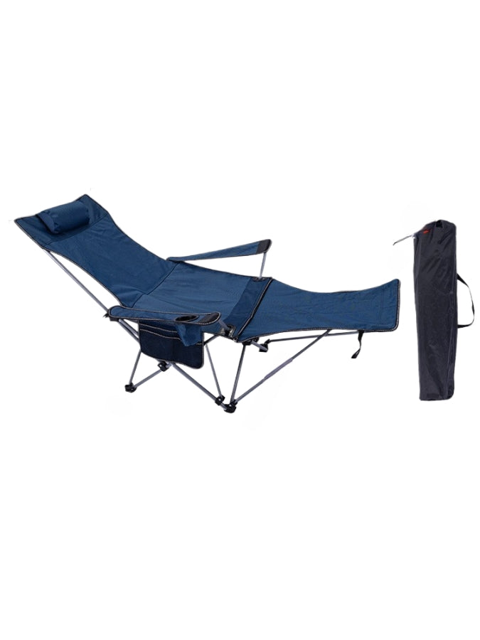Silla plegable para exterior con reposapiés 