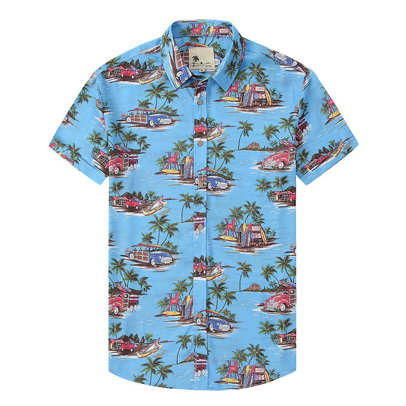 Chemise hawaïenne décontractée à fleurs 