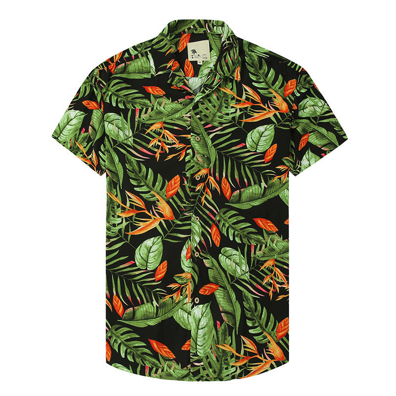 Chemise hawaïenne décontractée à fleurs 
