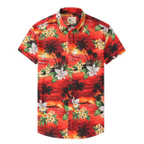 Chemise hawaïenne décontractée à fleurs 