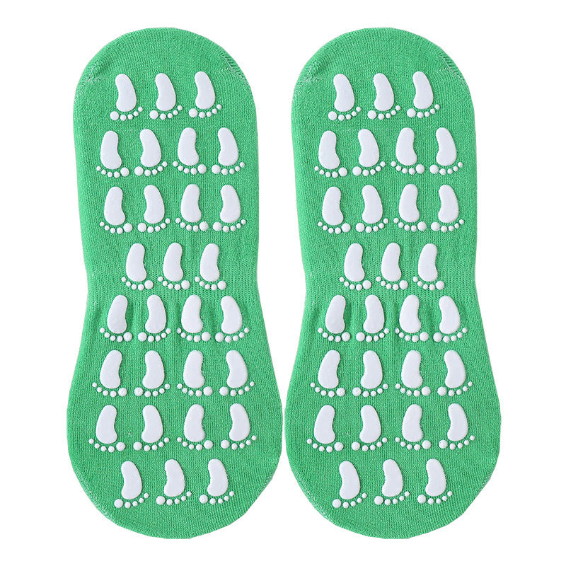 Chaussettes adhésives blanches antidérapantes pour adultes 