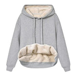 Sweat à capuche en velours pour femme 