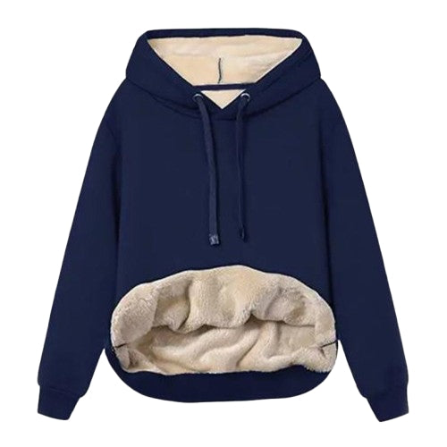 Sweat à capuche en velours pour femme 