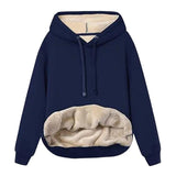 Sweat à capuche en velours pour femme 