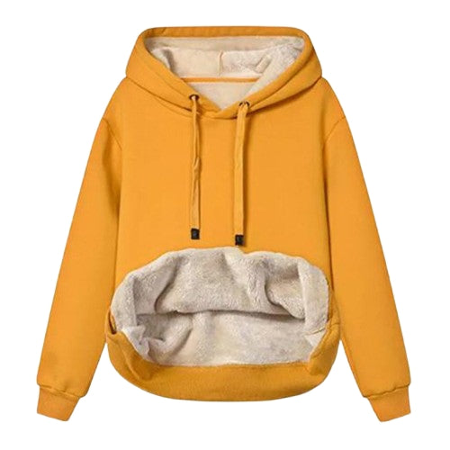 Sweat à capuche en velours pour femme 